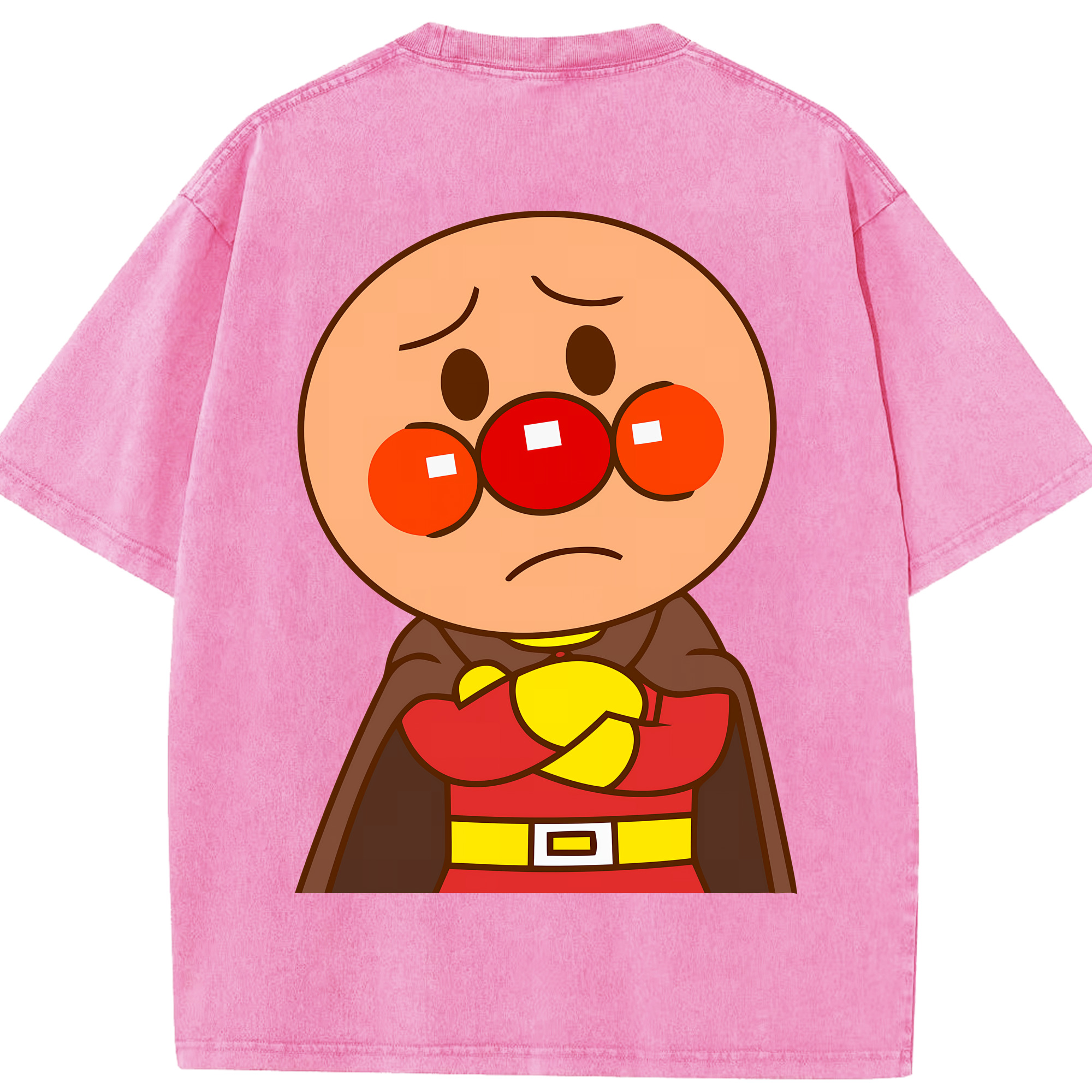 （画像用） アンパンマン Anpanman 綿100% ヴィンテージ風 半袖Tシャツ（背面プリント）